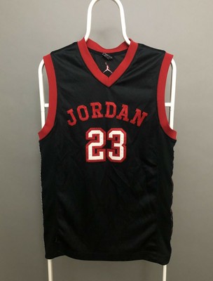 jordan 23 black and red jersey