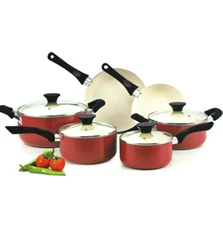 10 Piece Ceramic Kitchen Cookware Sets, Nonstick Cooking Set