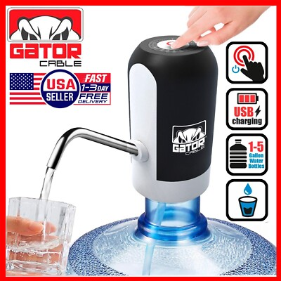 #ad Water Bottle Pump Switch Electric Automatic Dispenser 5 Gallon USB Rechargeable $9.99