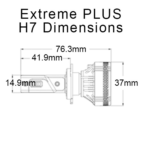 Can-Bus Compatible H7 LED Headlight Globe Replacements - EXTREME PLUS - 10,000LM - Picture 5 of 9