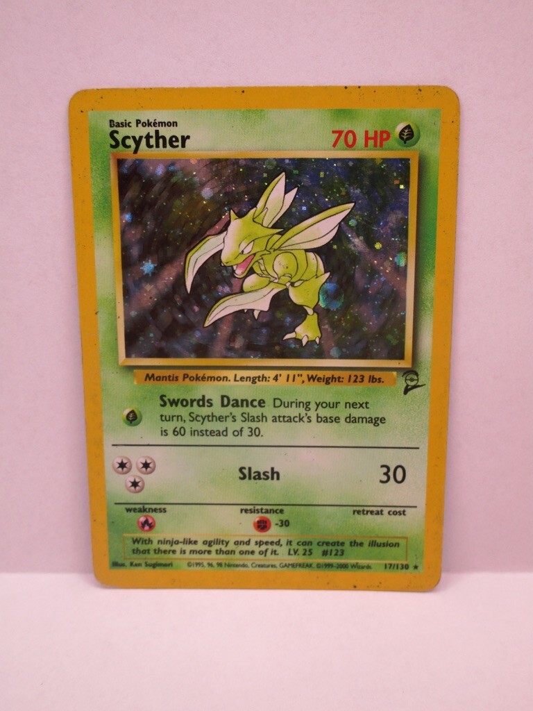 Pokemon TCG Scyther 17/130 Base Set 2 Holo