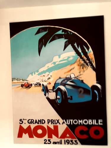 massive monaco racing car pic, art deco, oil on canvas - Picture 4 of 4
