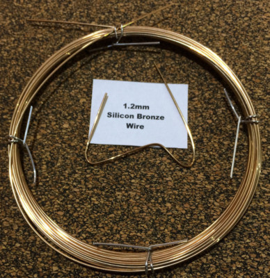 1,2 mm x 10 m 18 SWG Silikon Bronze Basteldraht WIG Hartlöten Nr. 968 CuSi3Mn1