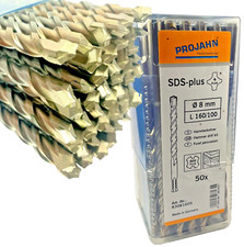 50 Projahn SDS-Plus Hammerbohrer 8mm 8x160 mm Beton Hammerbohrer Bohrer 83081605