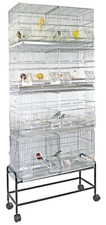 4 of NO RUST Stainless Galvanized Bird Finch Breeder Center Divider Stand Cages