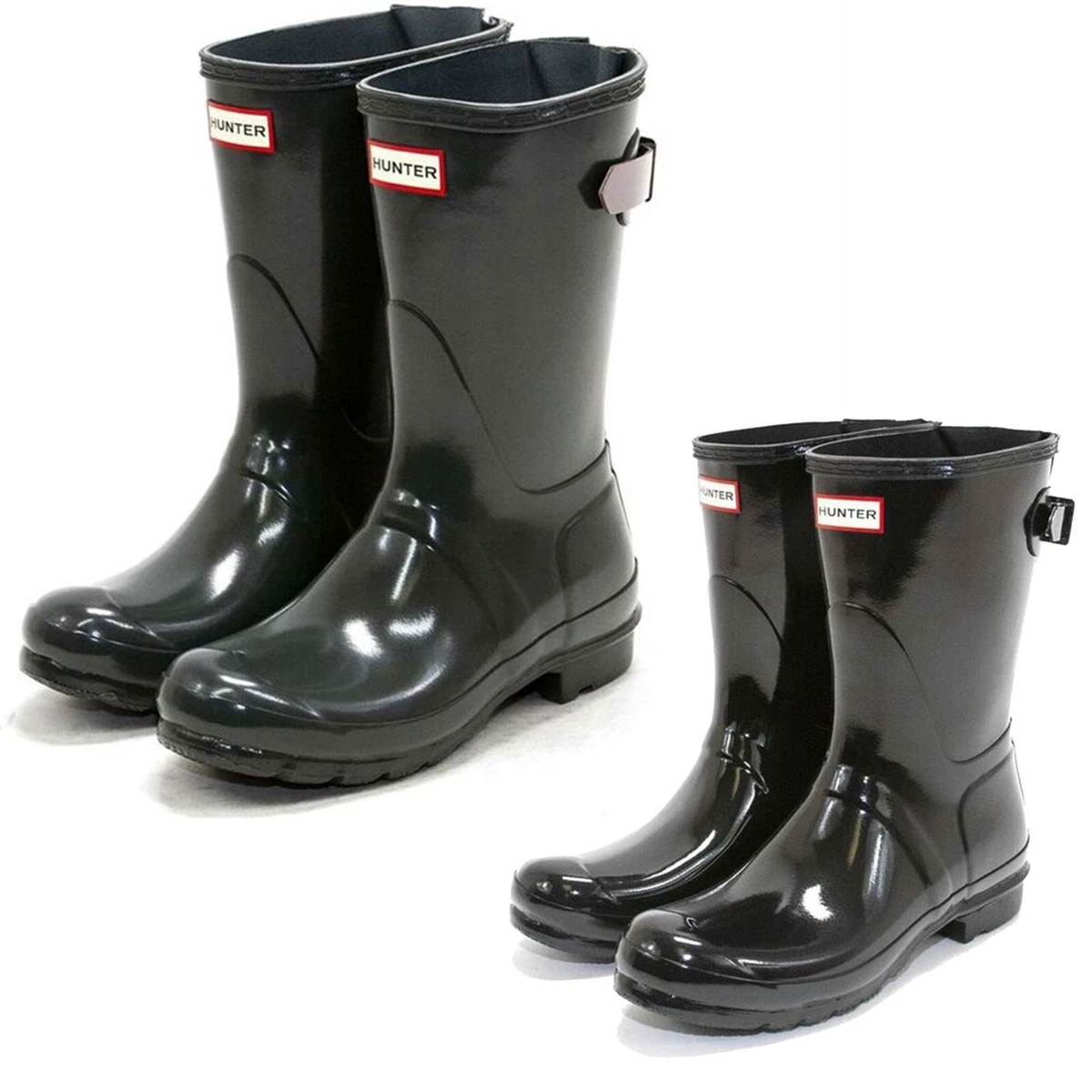 Hunter women's original short back cheap adjustable rain boot