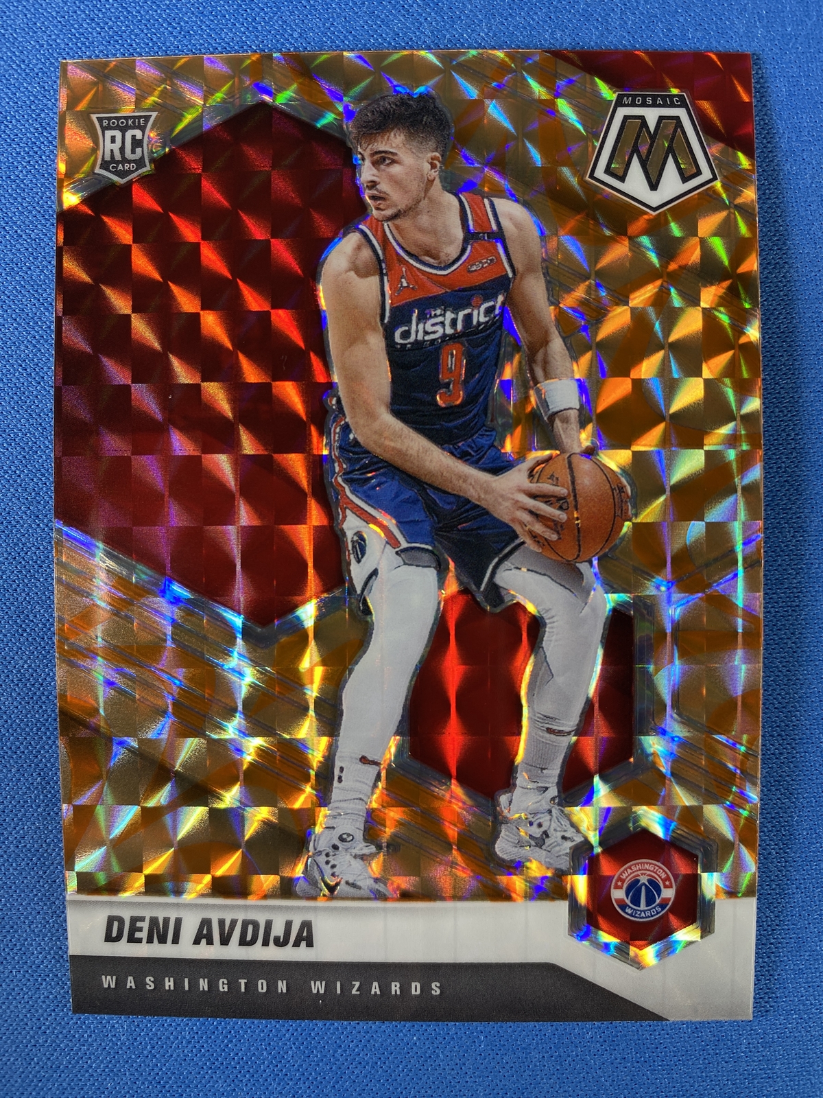 Deni Avdija 2020-21 Mosaic #217 Mosaic Reactive Orange RC Washington Wizards