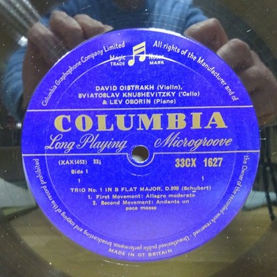 33CX 1627 SCHUBERT Piano Trio in B OISTRKH KNUSHEVITSKY COLUMBIA MONO LP EX