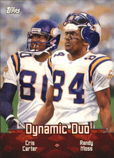 Cris Carter/Randy Moss 2000 Topps Football Combos Dynamic Duo #TC2-Vikings