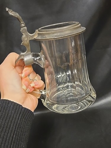 Antique German Glass Beer Stein Lead Otto Von Bismarck Late 1800s - Picture 24 of 24