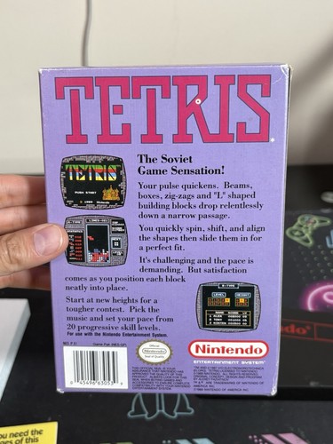 Tetris NES (Nintendo Entertainment System, 1989) - Complete in Box CIB Tested! - Picture 8 of 13