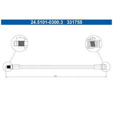 2x Bremsschlauch hinten für Mercedes M-Klasse W163 | 856827