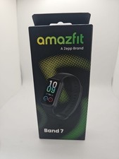Amazfit  Band 7  Heart Monitor  Health Metrics 18-Day Battery Life Black NEW