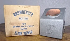 Brumberger No. 1225 Slide Viewer for 35MM to 2 3/4" × 2 3/4" SLIDES Tested