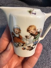 Vtg Children  s Mini Pitcher Tea Set Creamer GERMANY Children Playing CAT DOLL