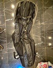 Ping Golf Travel Bag Black/Grey Wheeled Zip Closure Carry Handle Shoulder Strap