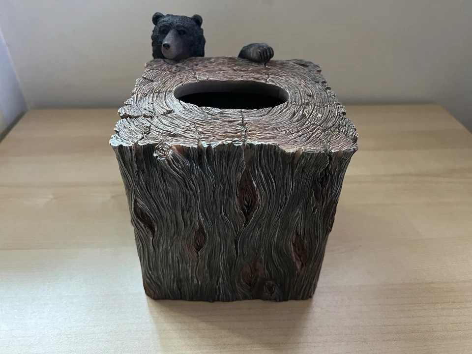 Cubierta de caja de pañuelos Avanti Linens Black Bear Lodge (2014) caja abierta/totalmente nueva Foto 2 de 4