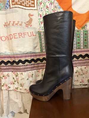 New Polo Ralph Lauren Vachetta Calfskin Clog Boot Size 9.5 Retail $598