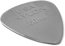 Dunlop Nylon .60mm Light Gray Guitar Picks 72 Pack Standard Pick Shape