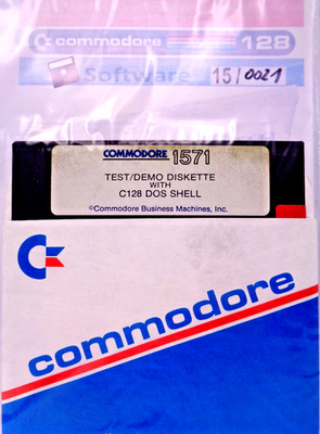 COMMODORE 128 -- 1571 TEST/ DEMO FLOPPY DISK WITH C128 DOS SHELL (COMMODORE DISK)