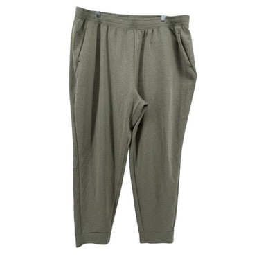 Zelos Men's 3X Green Heathered Jogger Sweatpants Elastic Waist Drawstring