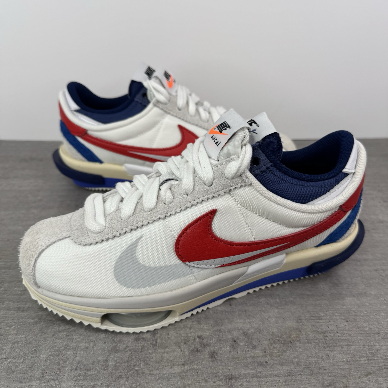 SACAI X NIKE Scarpe Nike x Sacai Cortez SP OG Bianco Rosso Blu DQ0581 100 Uomo 6 Donna 7 5