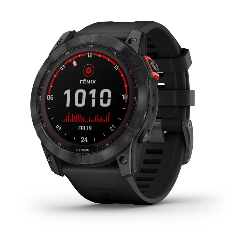 Garmin Fenix 7X Solar Smartwatch Slate Grey Black Band 010-02541-01-image