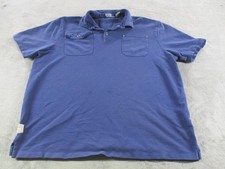 Polo Ralph Lauren Polo Shirt Mens XL Blue Classic Fit Double Pocket Cotton
