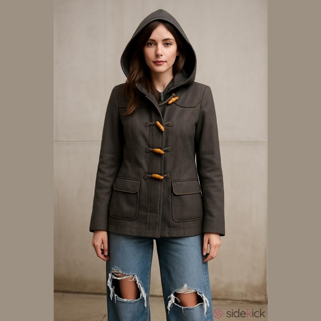 Om Gallery Handmade Toggle Jacket – Removable Hood - image 1