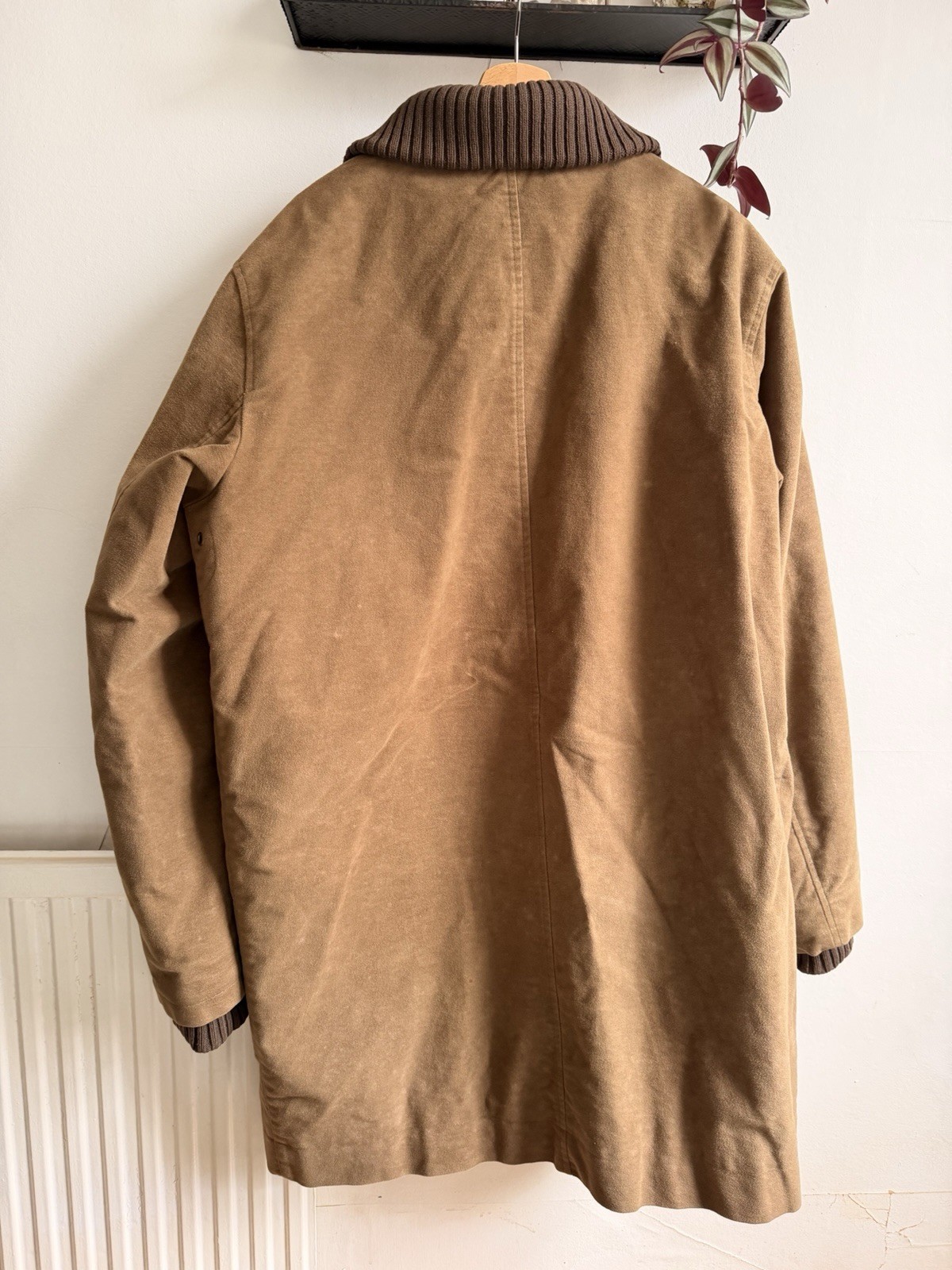 Vintage Thomas Burberry Duffle Coat Nova Check Brown Cotton Size M - Fits XL image 2