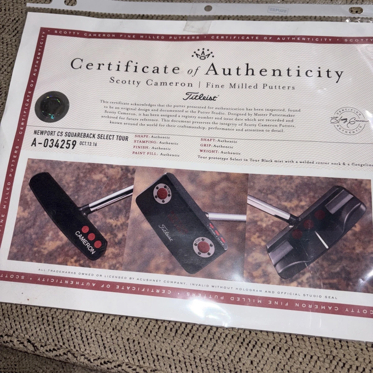 Scotty Cameron Prototype for sale - eBay