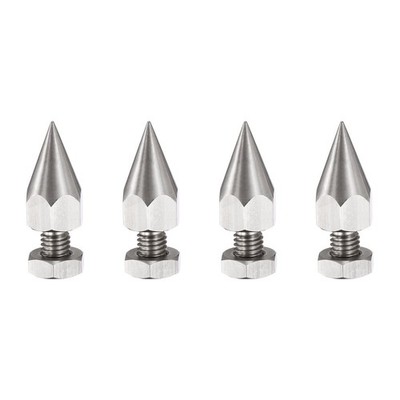 4Pcs 316L Stainless Steel Speaker Spike M8x40mm Anti-Vibration Feet Silver