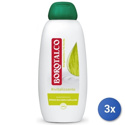 3x Borotalco Bad 450 Ml. Bergamotte Te Grün Revitalisierende