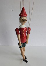Vintage Wood Pinocchio Marionette Puppet Made in Italy