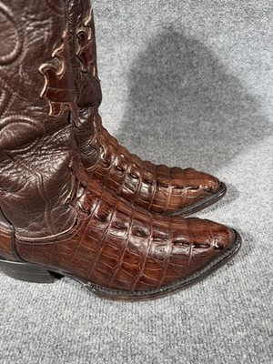 Cowtown USA Vintage Brown Hornback Caiman Alligator Western  display picture 2