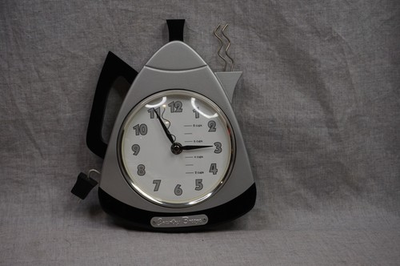 #ad Country Breeze Perculator Clock Analog Silver Black Steam $24.95