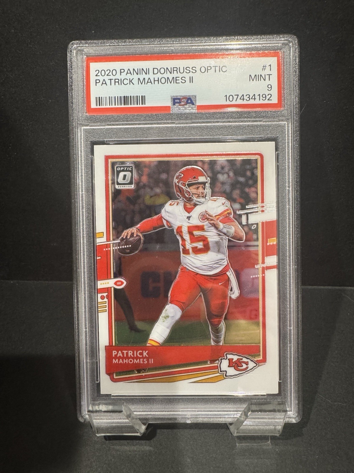 2020 Patrick Mahomes Panini Donruss Optic PSA 9