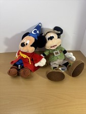 Vtg Disney World Lot of 2 Mickey Mouse 9" Plush Dolls