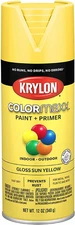 12 Oz Krylon K05541007 Sun Yellow Colormaxx Paint & Primer Spray Paint