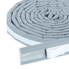 2Pcs Weather Stripping Door Seal 20ft Self-Adhesive PU Foam Door Seal Gray