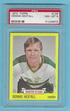 1973-74 Topps 136 Dennis Hextall Minnesota North Stars! PSA 8 NM-MT!