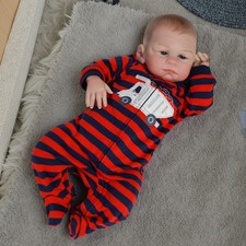18inch Reborn Baby Dolls Vinyl Silicone Handmade Lifelike Newborn Boy Doll Gift