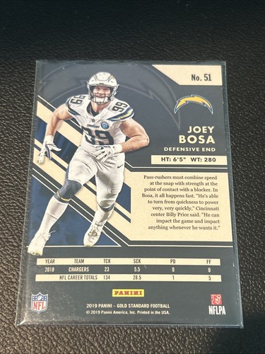 2019 Panini Gold Standard - Joey Bosa #51 /99 - Picture 2 of 2