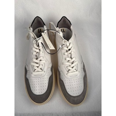 Skovde Sneakers Mens Size 10 Leather White Grey Suede Low Top Trainers lace up