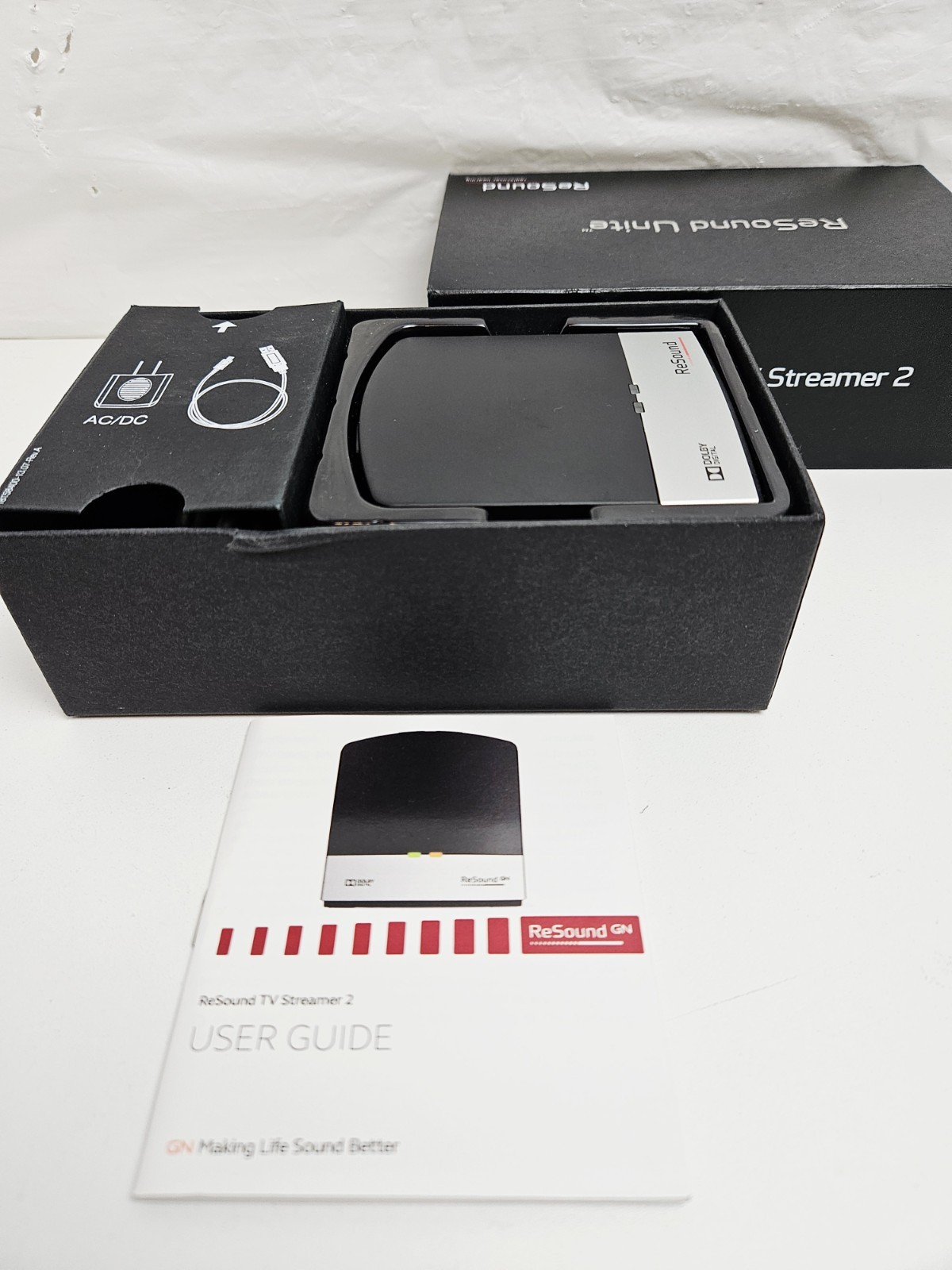 Resound Unite TV Streamer 2 GN Hearing Aids SAS-3 A/S Dolby Digital Audio