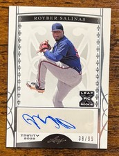 ROYBER SALINAS - 2022 LEAF TRINITY - ROOKIE AUTO -  BRAVES RC  /99