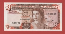 GIBRALTAR 1 POUND  1988  PICK # 20e  UNC.