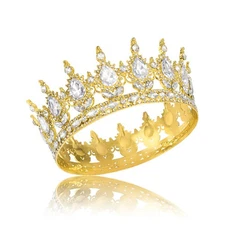 Onedor Gold Crown for Women Crystal Rhinestone Tiara Queen Headpiece for Wedd...