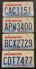 Washington STATE License Plates *LOT OF FOUR (4) Evergreen State Rainier Design