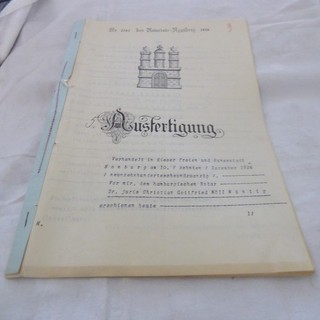 Original Notar Dokumente Preußen 1926 (GSK2513)